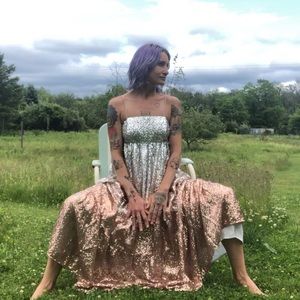 NWT Exquisite ASOS Sequin gown 2